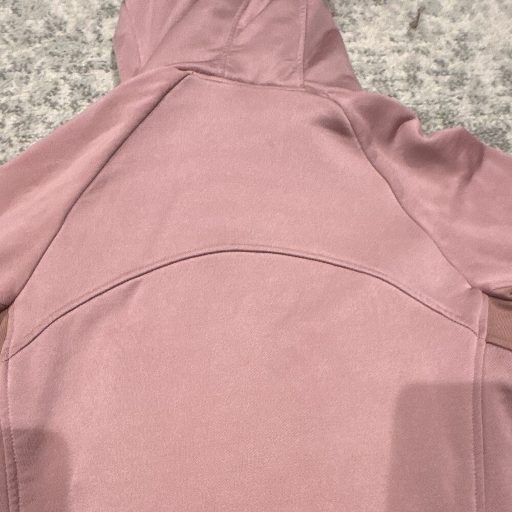 Athleta Pink Full Zip Hooded Lined Fleece Hoodie Pockets Women's M - Picture 9 of 10